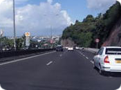 タヒチ島の道路