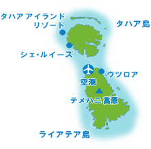 タハア島 / ライアテア島マップ